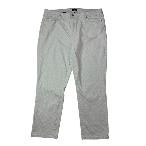 NYDJ Not Your Daughter's Women's 18P Diamond Stripes Pattern Ankle Stretch Jeans - Picture 13 of 16